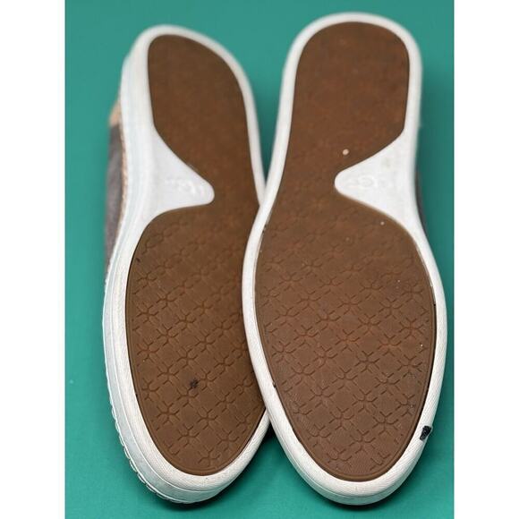 UGG Adley Perf Slip-On Sneaker Suede Women’s 10 Perforated Leather Upper Taupe - Picture 5 of 5